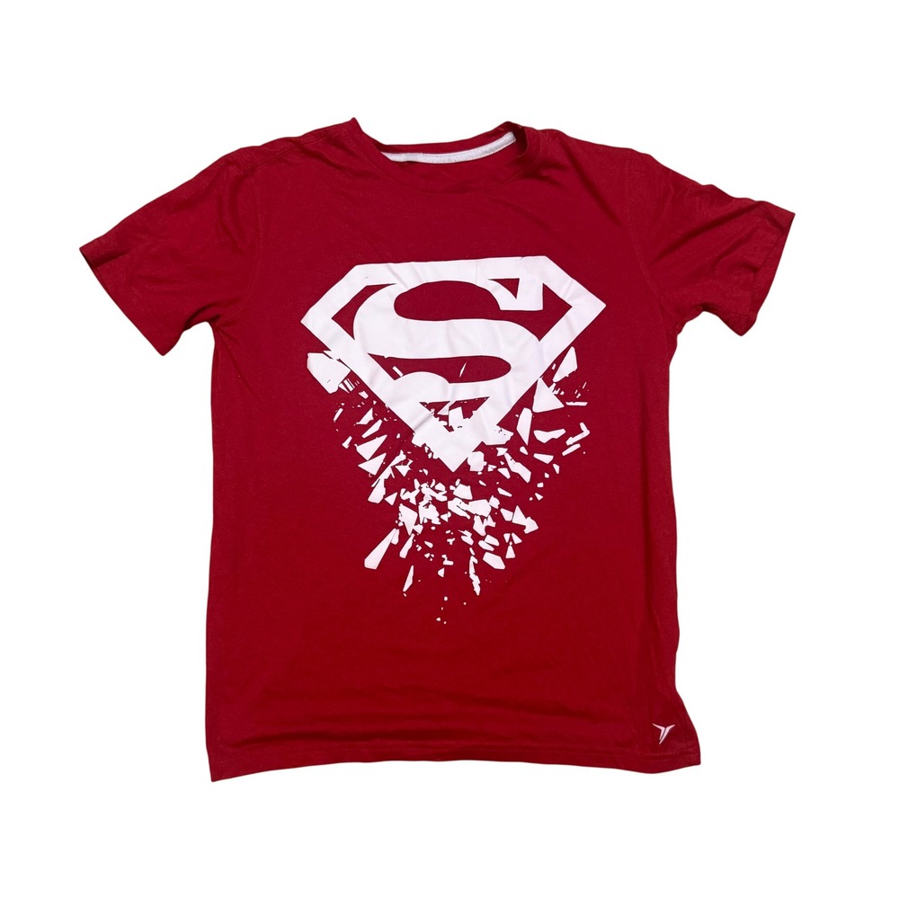 Old Navy Active Superman Go-Dry Red Graphic Tee Shirt Kids Size XL 14-16